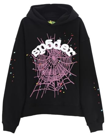 Sybnwnwm Punk huvtröja män spindelnät blast tryck sweatshirt retro Y2K grunge huvtröjor gotisk streetwear pullover