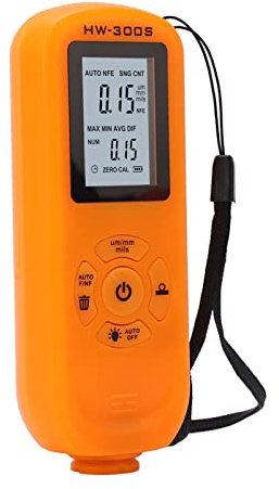 Coating Tester, High Accuracy Measured Width Application 3 Units Digital Display Auto Shutdown for Automobiles Portable (Orange)