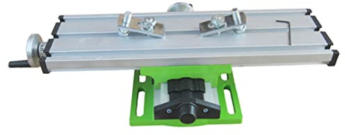 Tofficu Ajustable para Mesa de Trabajo de Fresadora Compatible con Taladros de Columna 12,2 a 3,54 Pulgadas Mesa Deslizante de Aluminio 2 Herramientas de Fresado