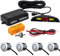 MASO Rear Parking Sensor Kit Silver LED Display Parking Assistants Double CPU Security Reversing Parking Radar Sensor Car Vehicle with 4 Sensors Alarm Buzzer Reminder Safe Driving
