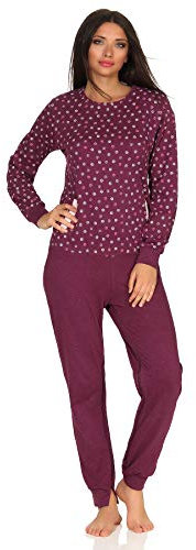 Normann Care Damen Pflegeoverall Langarm mit Reißverschluss am Rücken und am Bein 291 270 90 904, Farbe:Beere, Größe2:XL