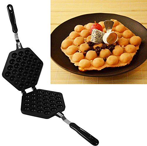 Máquina para hacer gofres de huevo, 1x Pan de huevo antiadherente DIY Pastel de burbujas de huevo Molde para hornear de aleación de aluminio Placa de pan para uso doméstico
