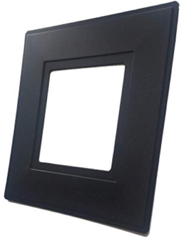 Single Double Light Switch Socket Finger Plates Surround Wall Protector Hygienic Cover (Single, Black)
