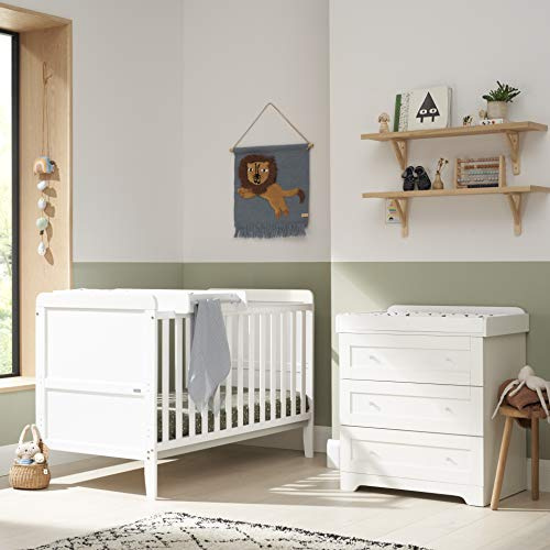 Tutti Bambini Rio 2 Piece Nursery Furniture Set, Cot Bed & Changer, White