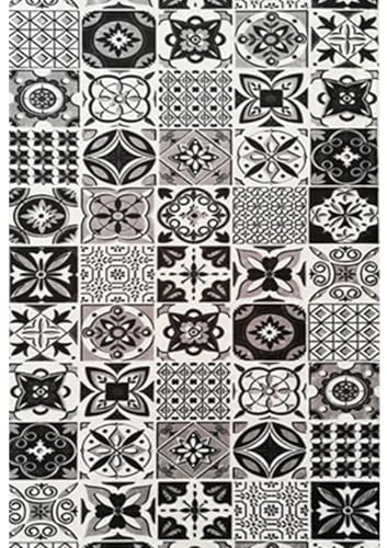 Mani TEXTILE TPS_TREN_BLA_50/120 Teppich, Polyester, Schwarz, 50 x 120