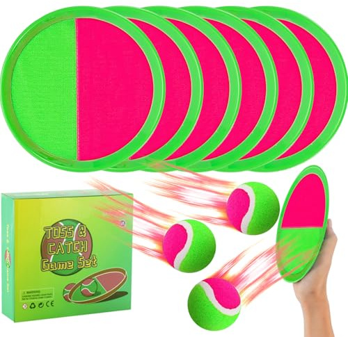 Beach Toys, Toss and Catch Ball Set, Outdoor Games, Beach Games for Kids