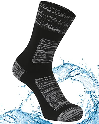 Agdkuvfhd Neoprene Socks Fishing, Men Women Waterproof Breathable Water Sports Outdoor Anti Blister Hiking Hunting Kayaking Boot Socks 1 Pair (Black, Medium)