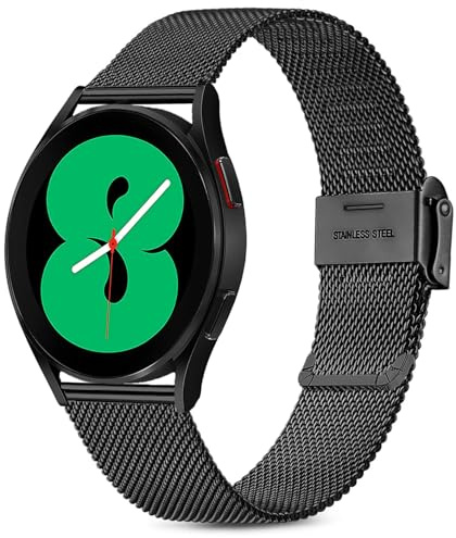 Issinlky Armband för Samsung Galaxy Watch 4, 20 mm armband i rostfritt stål metall för Galaxy Watch 7/FE/6/5/4 40 mm 44 mm/6 Classic/4 Classic/Watch 5 Pro/Watch 3 41 mm/Active 2/Galaxy Watch 42 mm