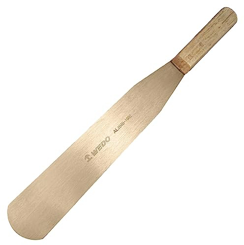 WEDO Spachtel, Malerspachtel mit gerader Klinge und Holzgriff 40mm, nicht funkelnder Spatel,Aluminiumbronze, DIN Standard, BAM FM Zertifikat, 350mm Länge,funkenfreies Sicherheitswerkzeug
