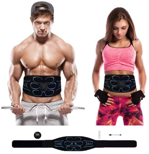 Bauchmuskelgürtel, einfach zu setzender Gürtel, Trainer, Vital Flex Core, Tragbarkeit, Bauchmuskeltraining, Trainingsgürtel für Männer und Frauen & Büro-Familie