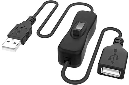 DR.WATCH Versatile USB Switch Cable (0.3M) - Convenient USB On/Off Switch for Driving Recorder, LED Desk Lamp, U S B Fan, and LED Strips (1)