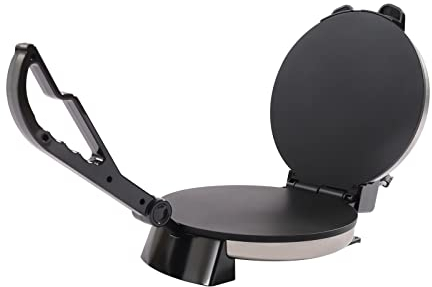 Electric Tortilla Multi Maker Machine Ustensiles de cuisine 220V Poignée Pliable Presse-Tortilla Fonte Avec Recettes pour les Crêpes, les Tartes, les Rotis, les Raviolis