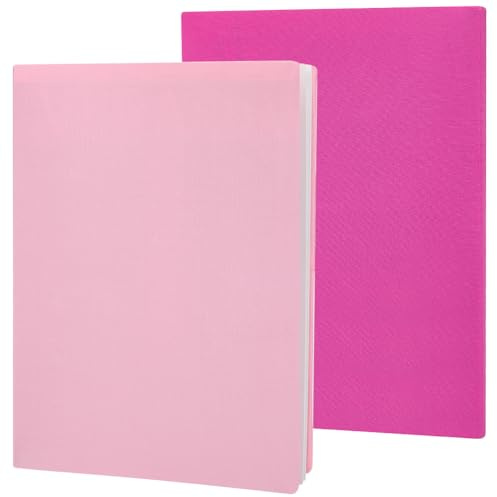 CRASPIRE 2 Funda Elástica para Libros de Color Rosa de 9 x 14 Pulgadas Funda para Cuaderno de Color Rojo Rosa de hasta 9 x 11 Pulgadas Funda Protectora Rectangular Lavable Y Reutilizable para Libros