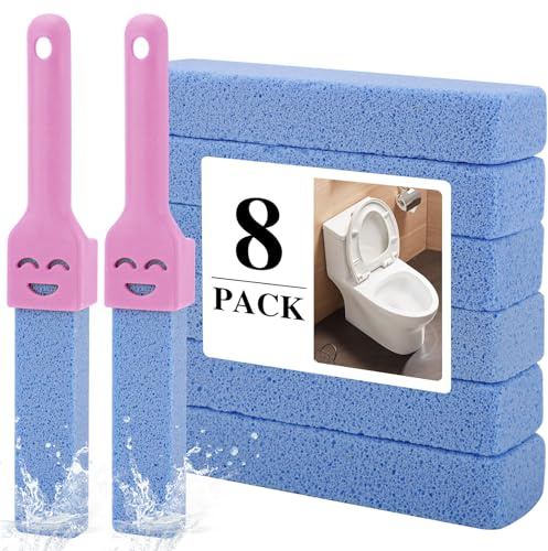Pimpsten toalettrenare med handtag, 8 st rengöringsblock WC block pimpsten för toalett pimpsten rengöring sten pumice sten toalett pimpsten rengöringssten för toalett dusch bad