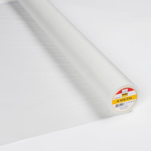 Panini Tessuti, Entretela termoadhesiva H410 blanca – Se vende por medio metro – Altura: 90 cm – Ideal para la elaboración de chaquetas y otras prendas
