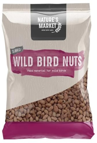 Garden Mile® - Mangiatoia per uccelli da appendere, per uccelli, per torte, per esterni, giardino, cortile, ideale per giardino, uccelli selvatici, cibo per animali selvatici (1 kg di noci)