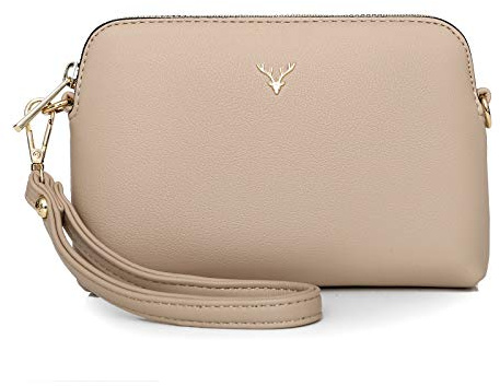 ZMDB Handtasche Damen Klein Umhängetasche Damen PU Leder Handytasche mit Handgelenkband & Verstellbar Abnehmbar Schultergurt, Schultertasche Damen Tasche Reißverschluss Crossbody Bag