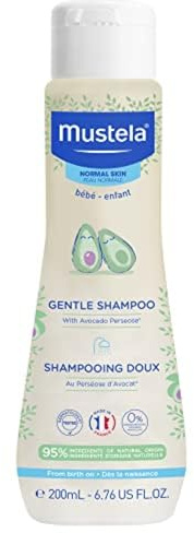 Mustela Gentle Shampoo with Natural Avocado Perseose - Formulated for Babies' and Children's Delicate Hair, Sensitive Skin, and Scalps - Newborn Safe - Various Sizes - 1 or 2-Pack