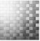 Yipscazo 10pcs Stick on Tiles for Kitchen, Brushed Aluminium Peel and Stick Wall Tiles Stickers, 30cm x 30cm Waterprof Self Adhensive Tile Backsplash for Bathroom