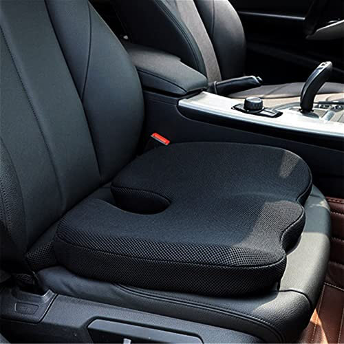 FOUNDCOOL Universal Car Seat Cushion for Driving Memory Foam Driver Adult Booster Back Coccyx Tailbone Pressure Pain Relief Sciatica Cushions Pad for Cars Seat Office Chair Wheelchair