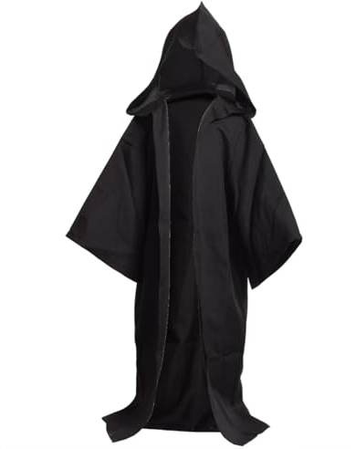 FAD-4U Capa Medieval con Capucha para Niños Disfraz Caballero Vintage Bruja Cosplay Túnica Fiesta Disfraz