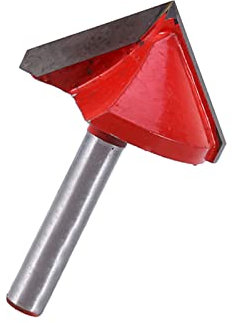 Router Tungsten Steel CNC Engraving V Groove Bit End Mill 90 Degree 6mm Shank 32 Mm Cutter Dia Three-dimensional Sign Making Engraving Bit Woodworking Chamfer Bevel Cutter,