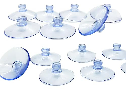20 Ventosas Transparentes de PVC sin Ganchos LJFEA - Resistentes y Adaptables en Ventanas, Paneles de Cristal, Azulejos, Decoración de Coches, Cocinas y Baños