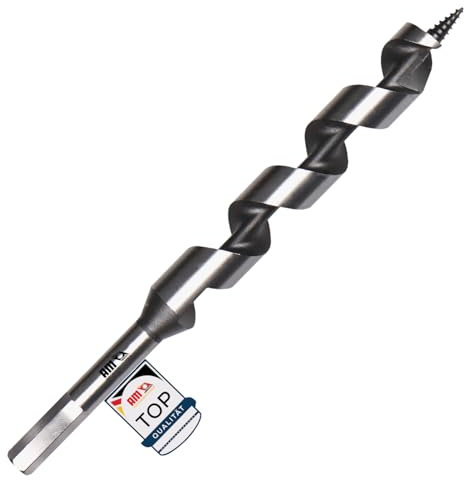 AM-Zerspanungstechnik Foret hélicoïdal Lewis de 25 mm - 230 mm - Foret à bois long