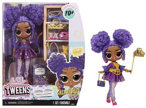 L.O.L. Surprise! Tweens - Fashion Doll Cassie Cool - With 10+ Surprises and Fabulous Accessories – Great for Kids Ages 4+, Purple