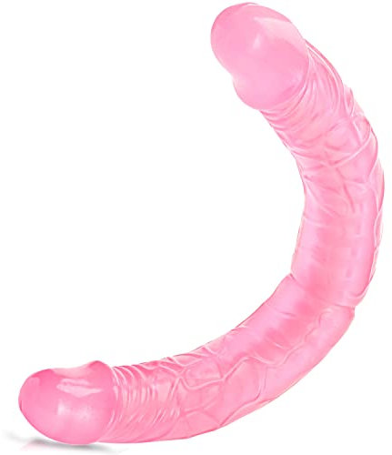 Doppeldildo XXL: Riesendildo Pink Dildo doppeldilos für frauen Long dildo Big dildo frauen Lesben sex spielzeuge Realistischer dildo groß Doppel dildo XXL Big dildo Realistic dildo FOPS D15-2
