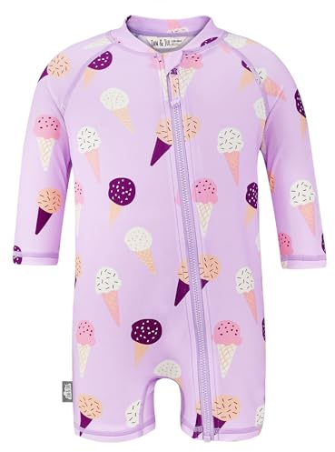 JAN & JUL Tuta a maniche lunghe 1 pz UV Rash Guard (bambino, bambino), Gelato alla lavanda, 2 Anni