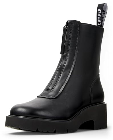Camper Milah K400776 Bottines à fermeture éclair pour femme, Noir 001, 37 EU