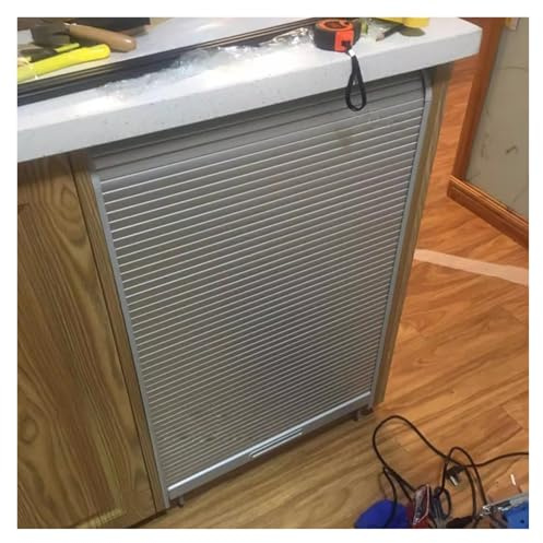JYHHCYS Tool Cabinet Roll-Up Door Custom Size, Oil-Stain Resistant Roll Up Doors Retractable, Straight Tambour Sliding Door for Garage Workshop & Hardware Storage(27x20in/69x51cm)