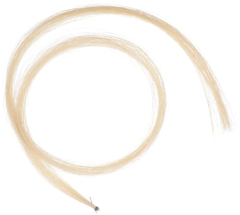 Lurrose Crin de Cheval Naturel Beige pour Archet D'alto et Basse, Léger et Facile à Fixer Extrémité Pré-nouée pour Instruments à Cordes