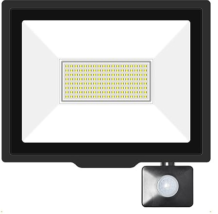 Säkerhetsljus Induktion Led Flood Light med justerbar PIR-sensor(Nature,100W)