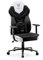Diablo X-Gamer 2.0 Gaming Stuhl Bürostuhl Stoffbezug Ergonomisches Design Lendenwirbelkissen Softpadauflage (Schwarz-Weiß)