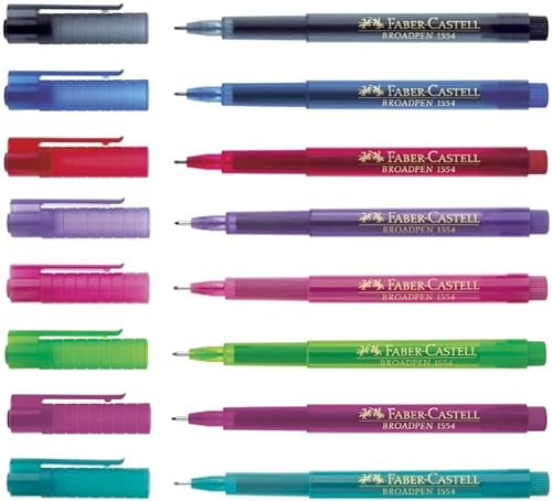 Fineliner BROADPEN 1554, Strich: 0,8 mm, Schreibfarbe: (8er Set)