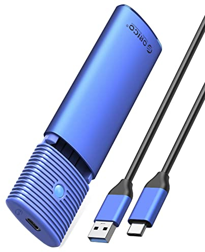 ORICO M.2 SATA SSD Gehäuse USB3.0 5 Gbps USB-C Adapter, Aluminium Werkzeugloses Externe SATA-basiertes M.2 SSD Case Unterstützung UASP für M2 SATA NGFF 2242/2260/2280 SSD (Nicht für NVMe)- PWM2-BL