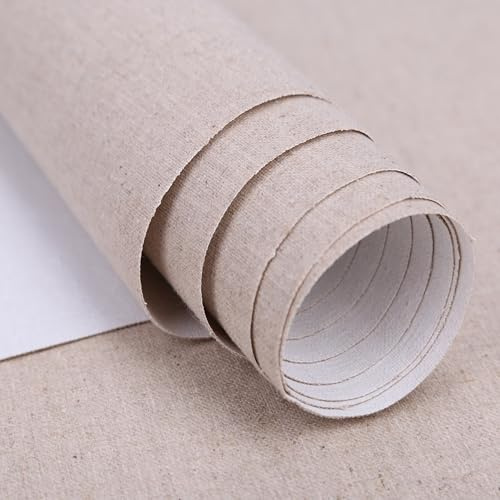 Canvas on a Roll Primed 5 m Linen 400 g/m² Linen Painting Cloth Width 108 cm Length 10 m