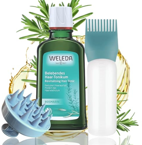Applicatore per radici dei capelli da 170 ml, compatibile con WELEDA, biologico, rosmarino naturale, tonico per capelli con olio di rosmarino evita la perdita dei capelli e favorisce la crescita dei