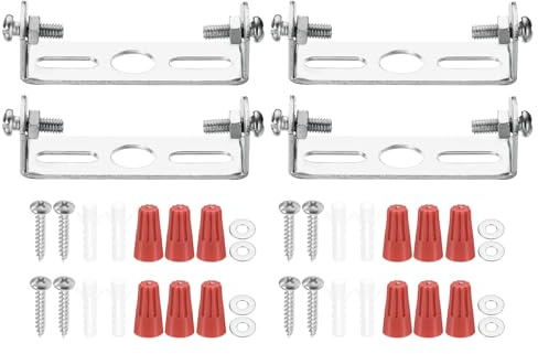 PATIKIL Soporte de Montaje para Accesorios de Luz de 55 mm (2.17) Kit de Soporte de Montaje de 4 Piezas para Placa de Luz de Techo con Tornillo para Luz de Pared Techo Lámpara