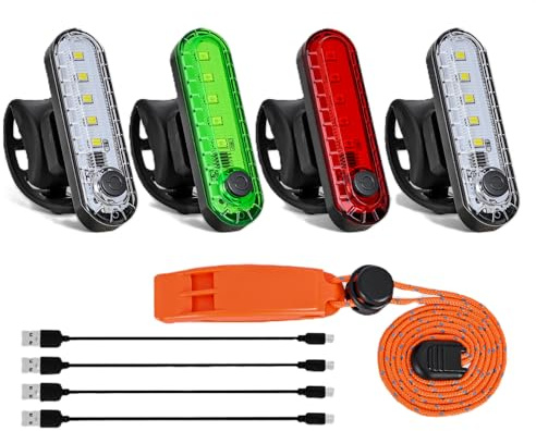 Nilight Marine Boat Navigation Light 4PCS Red Green Port Starboard White Stern Lights Four Mode Waterproof Rechargeable Warning Safety Lamp for Skeeter Yacht Pontoon Trailer Truck Bike Backpack Helmet