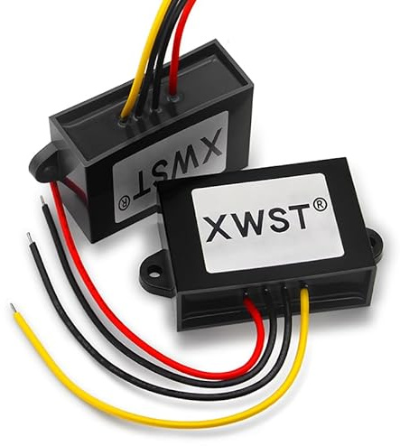XWST 48 V 12 V omvandlare, DC spänningsomvandlare, 36 V/48 V till 12 V 5 A, 60 W, bilströmförsörjning, omvandlare, transformator, adapter, bred ingång för bil, motor, lastbil, bil, båt
