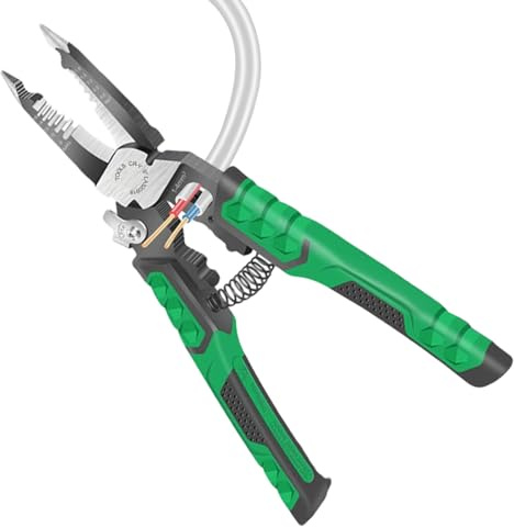 XIAOXIAOYU Alicates para pelar cables, pelacables eléctricos, alicates de crimpado de cable de instalación, para electricistas industriales, instalación doméstica, reparación de automóviles