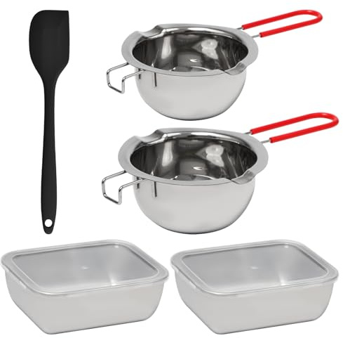Pilikoll 2pcs Bagnomaria in Acciaio Inox per Cioccolato, Zucchero,Formaggio