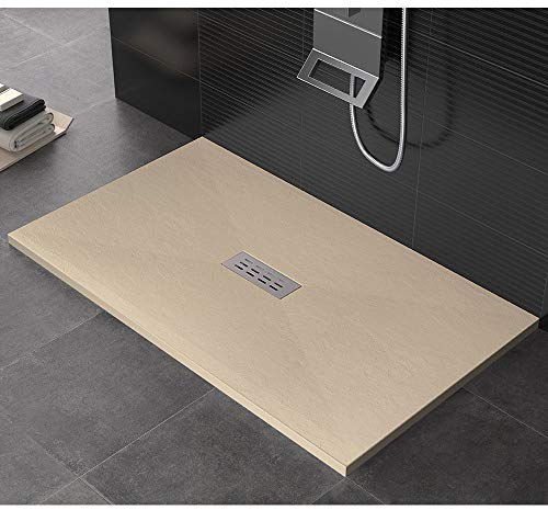 Plato de ducha 80 x 140 cm de piedra Maier Eden Crema