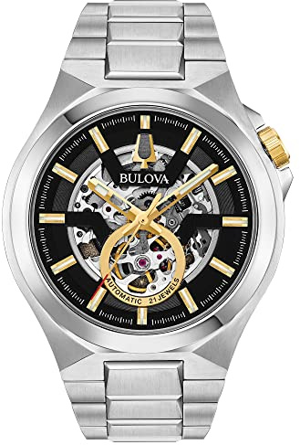Bulova Mens Analogue Automatic Watch with Stainless Steel Strap 98A224