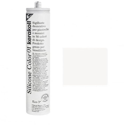 KERAKOLL SILICONE COLOR - 01 Cartuccia da 310 ml di sigillante decorativo per piastrelle e mosaici