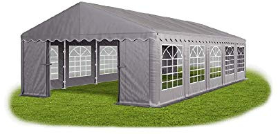 Das Company Tente de fête Gris 6x10m l'epreuve de l'eau 240 g/m2 La toille PE Construction Summer