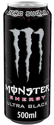 Monster Energy Ultra Black Lot de 12 boîtes de 500 ml
